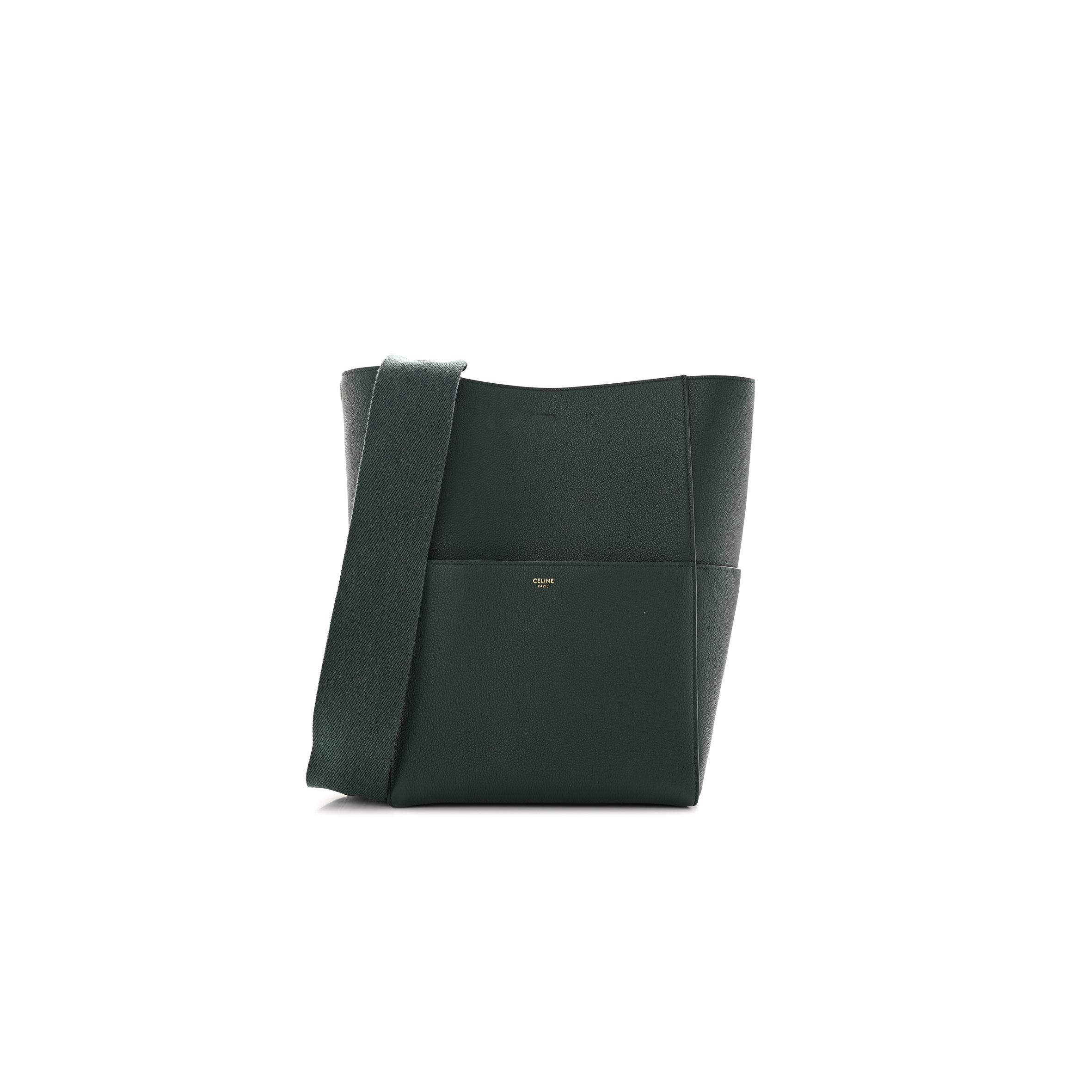 CELINE BUCKET BAG IN SANGLE SEAU PEBBLED CALFSKIN 176593AH4.19ET (33*23*17cm)